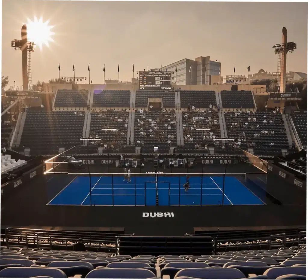 Club de padel haut de gamme avec terrains éclairés et structure Greenset au Maroc