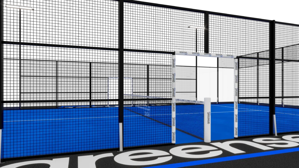 Terrain de padel intérieur premium au Maroc avec structure acier Greenset