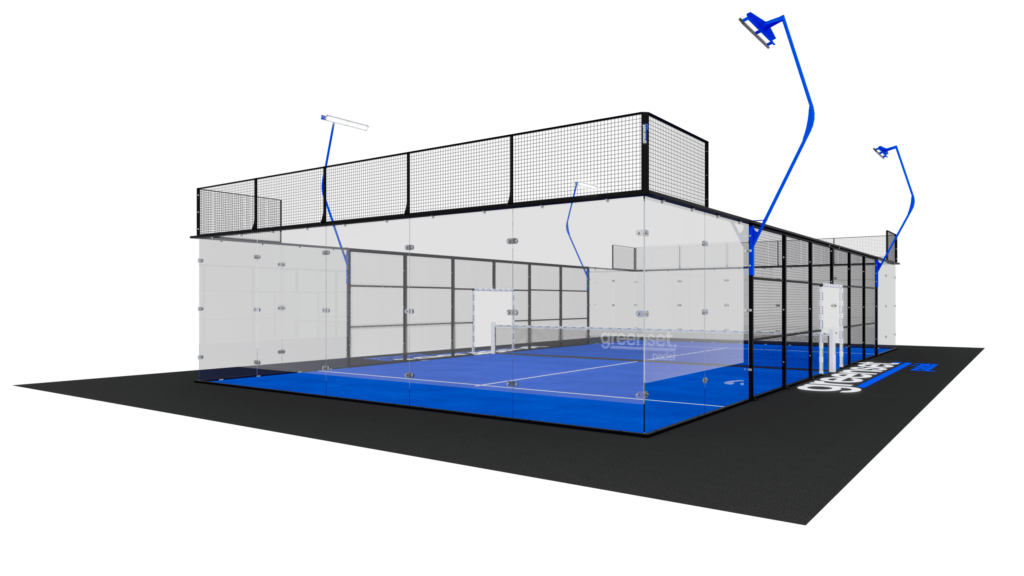 modele terrain padel panoramique Greenset Maroc 2026 verre transparent