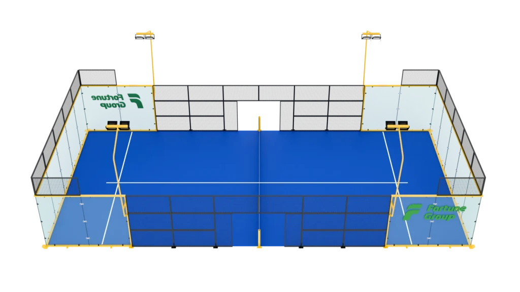 terrain padel classique standard Fortune Group Maroc 2026 structure grillage