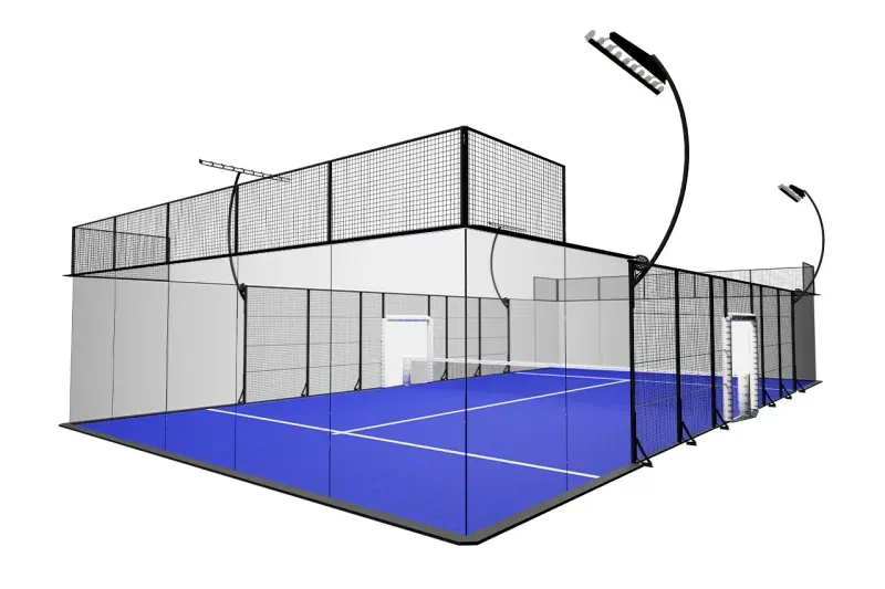 terrain padel full panoramique 360 luxe tournoi professionnel Maroc 2026