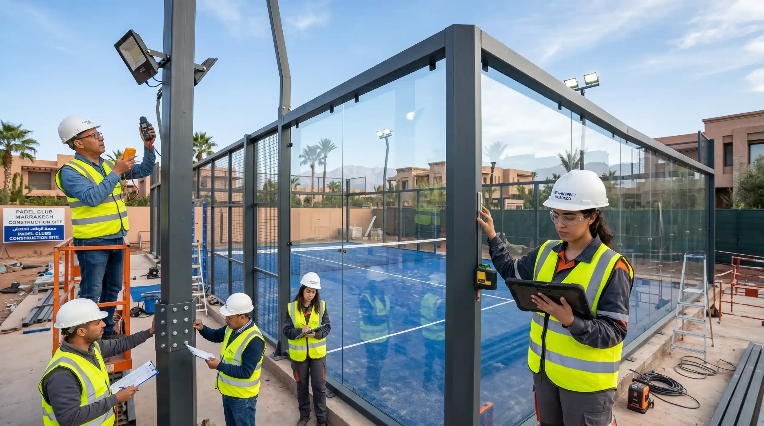 Contrôle technique et normes terrain de padel au Maroc