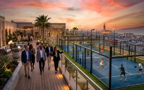 Projet rooftop pour financer un terrain de padel au Maroc