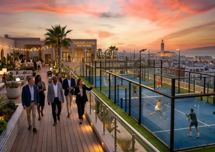 Projet rooftop pour financer un terrain de padel au Maroc