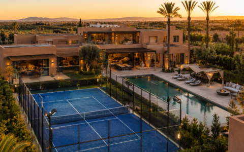padel privé dans une villa de luxe au Maroc