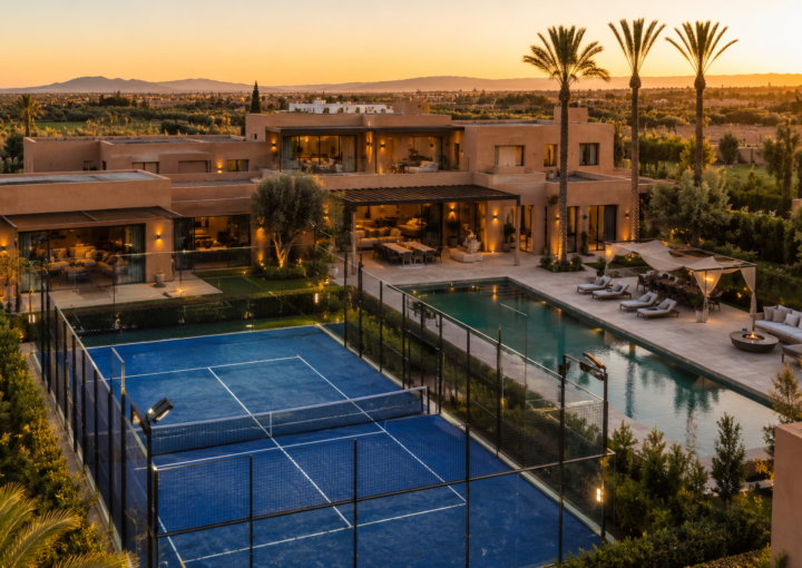 padel privé dans une villa de luxe au Maroc