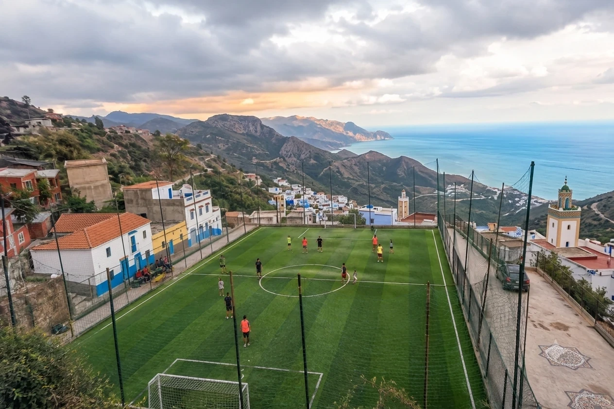 Financement d'un terrain de football au Maroc