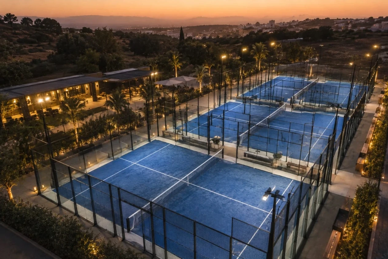 Plusieurs terrains de padel dans un complexe au Maroc