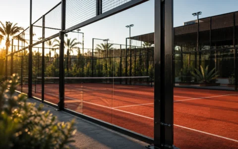 Matériaux d'un terrain de padel