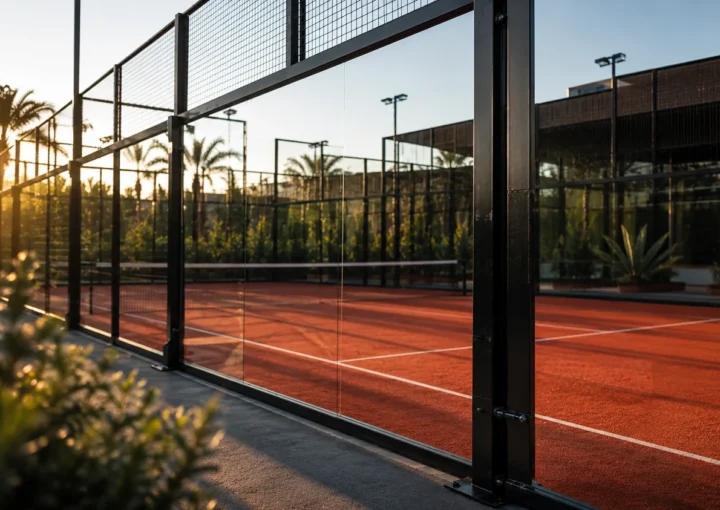 Matériaux d'un terrain de padel