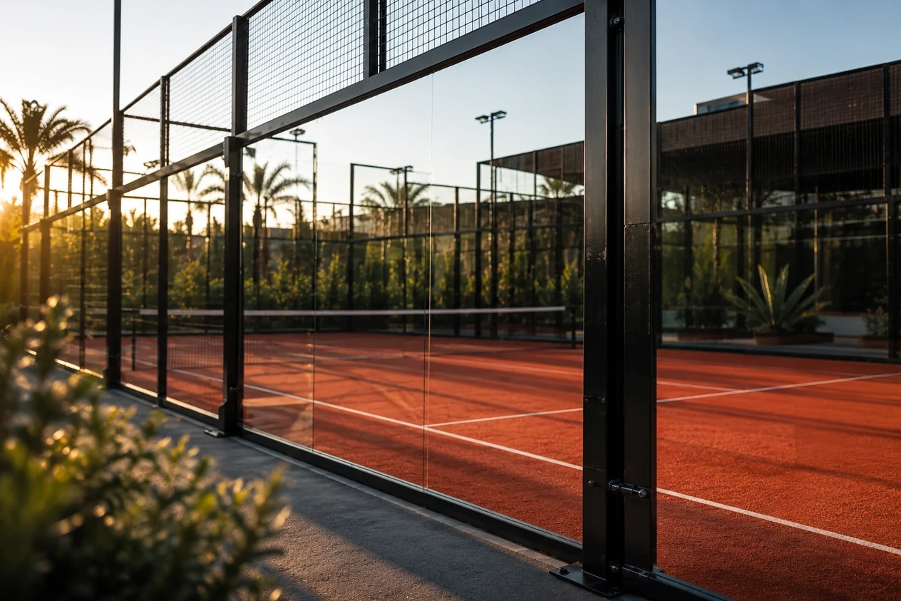 Matériaux d'un terrain de padel