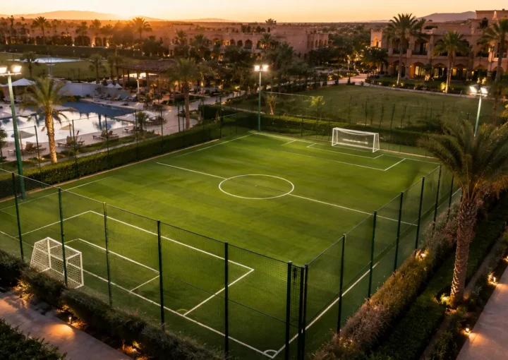 Terrain de football pour hôtel et resort au Maroc